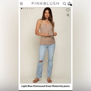 Pinkblush Maternity Distressed Jeans